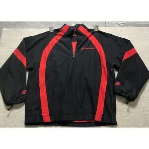 Snap-on‎ Tools Official Mechanic Full Windbreaker Jacket Black Red Work Wear Zip